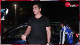 Sonu Sood bollywood superstar spotted at restaurant dashing look in all black outfit Sonu Sood bollywood superstar spotted at restaurant dashing look in all black outfit