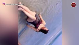 Poonam dubey pink bra wear only hot undergarments seen on beach Poonam dubey pink bra wear only hot undergarments seen on beach