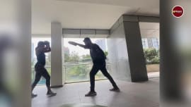Watch viral video of bold hina khan showing her perfect figure during workout Watch viral video of bold hina khan showing her perfect figure during workout
