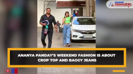 Ananya Pandayās weekend fashion is about crop top and baggy jeans Ananya Pandayās weekend fashion is about crop top and baggy jeans