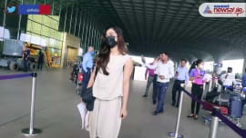 Vijay Deverakonda and Rashmika Mandanna were clicked at the airport Vijay Deverakonda and Rashmika Mandanna were clicked at the airport