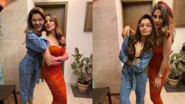 Nikki Tamboli and Rubina Dilaik At Outside Of ‘The Khatra Khatra Show’ Set Nikki Tamboli and Rubina Dilaik At Outside Of ‘The Khatra Khatra Show’ Set