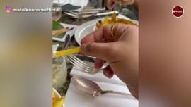 arjun kapoor feeds malika arora with his hand shows romantic moments arjun kapoor feeds malika arora with his hand shows romantic moments