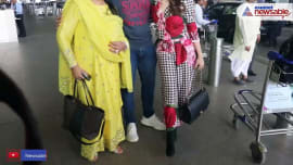Hansika Motwani with Sohael Kathuriya and family at the Mumbai airport Hansika Motwani with Sohael Kathuriya and family at the Mumbai airport