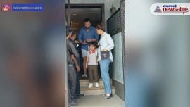 Kareena Kapoor, Taimur, Saif Ali Khan enjoying Sunday brunch Kareena Kapoor, Taimur, Saif Ali Khan enjoying Sunday brunch