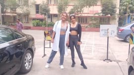 Neha Sharma and Ayesha Sharma Spotted Post Workout In Bandra Neha Sharma and Ayesha Sharma Spotted Post Workout In Bandra