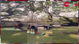 Rubina Dilaik yoga exercise with husband Abhinav Shukla looks superhot in video watch now Rubina Dilaik yoga exercise with husband Abhinav Shukla looks superhot in video watch now