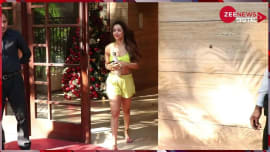 Malaika Arora sexy actress flaunts toned abs in stylish neon workout oufit spotted outside gym video Malaika Arora sexy actress flaunts toned abs in stylish neon workout oufit spotted outside gym video