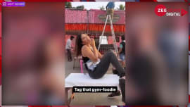 Sunny Leone amazing foodie workout video sexy bold actress in public eating and doing exercise Sunny Leone amazing foodie workout video sexy bold actress in public eating and doing exercise