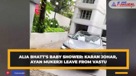 Alia Bhatt's baby shower: Karan Johar, Ayan Mukerji leave from Vastu Alia Bhatt's baby shower: Karan Johar, Ayan Mukerji leave from Vastu