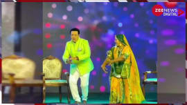 Actor govinda dance on rajasthani song kalyo kood padyo on stage with lady people said rajsthan ka swag Actor govinda dance on rajasthani song kalyo kood padyo on stage with lady people said rajsthan ka swag