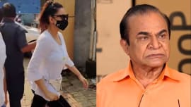 Munmun Dutta and cast of TMKOC arrive at Ghanshyam Nayak aka Nattu Kaka's funeral. Munmun Dutta and cast of TMKOC arrive at Ghanshyam Nayak aka Nattu Kaka's funeral.