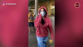 shehnaaz gill spotted at the airport running from the paprazzi shehnaaz gill spotted at the airport running from the paprazzi