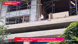 Ranbir Kapoor and Alia Bhatt At Their Bungalow Construction Site Ranbir Kapoor and Alia Bhatt At Their Bungalow Construction Site