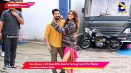 Varun Dhawan and Kriti Sanon At The Shoot For The Song Track Of Film Bhediya Varun Dhawan and Kriti Sanon At The Shoot For The Song Track Of Film Bhediya