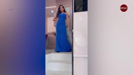 nora fatehi paints the town royal blue in a beautiful western gown nora fatehi paints the town royal blue in a beautiful western gown
