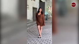 alia bhatt spotted in brown short dress looking beautiful with cute baby bump visible alia bhatt spotted in brown short dress looking beautiful with cute baby bump visible