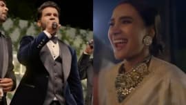 Watch! Rajkummar Rao takes the stage to perform 'Maeri', Patralekhaa jumps with joy Watch! Rajkummar Rao takes the stage to perform 'Maeri', Patralekhaa jumps with joy