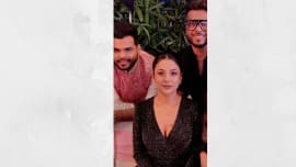 Shehnaaz Gill attends her Manager's Engagement, Totally stuns in a black shimmery dress | Watch video Shehnaaz Gill attends her Manager's Engagement, Totally stuns in a black shimmery dress | Watch video