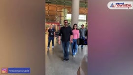 Ajay Devgn spotted with daughter Nysa Devgn at Mumbai airport Ajay Devgn spotted with daughter Nysa Devgn at Mumbai airport