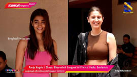 Pooja Hegde and Dhvani Bhanushali Snapped At Pilates Studio, Santacruz Pooja Hegde and Dhvani Bhanushali Snapped At Pilates Studio, Santacruz